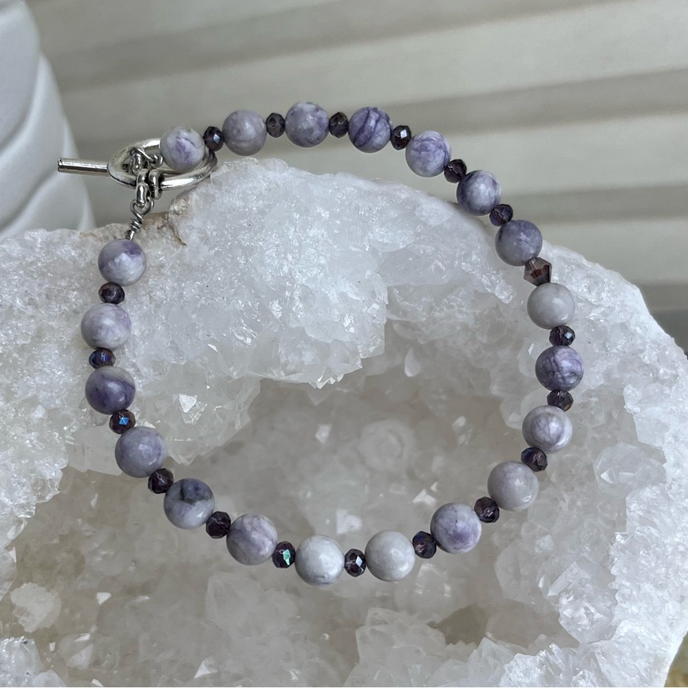 Purple Howlite Bracelet - Picture 5 of 10